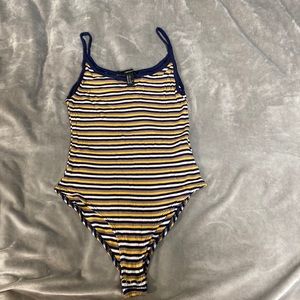Striped body suite
